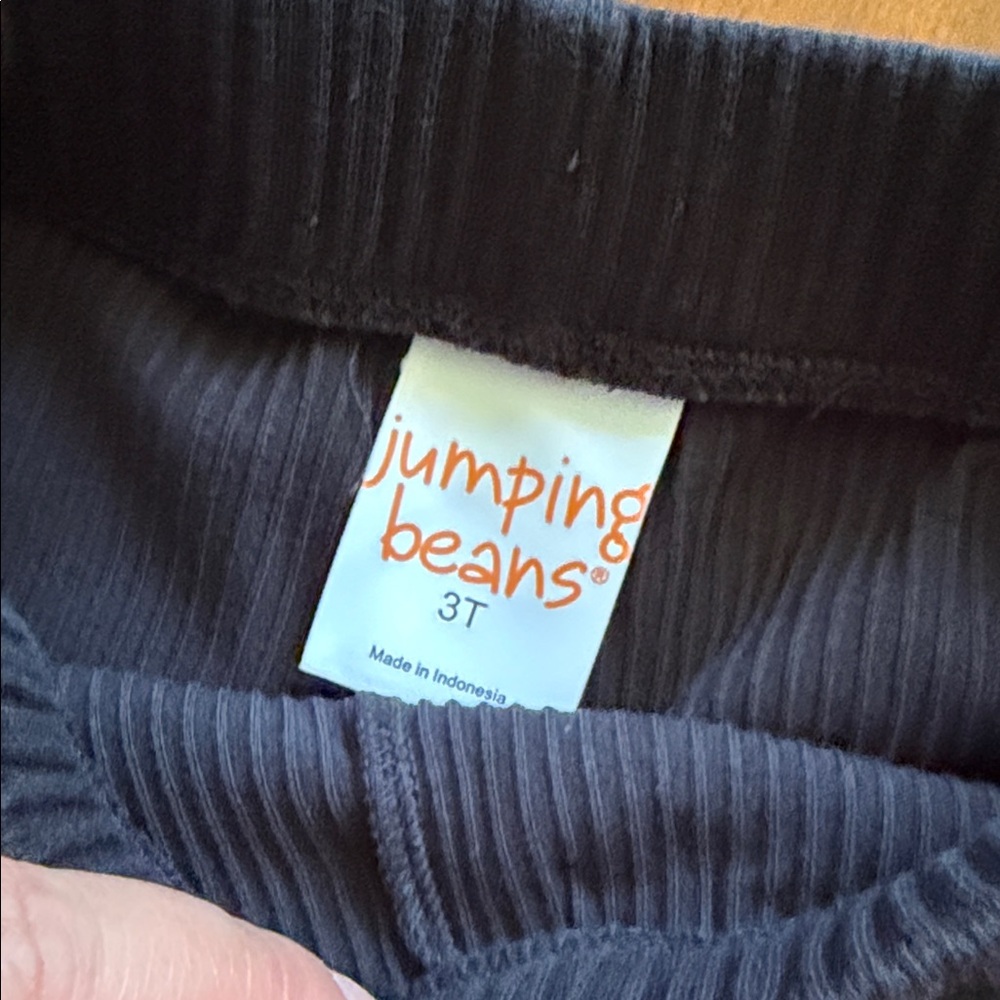 jumping beans Ribbed Ruffle Shorts - Black & Pink - Picture 3 of 4